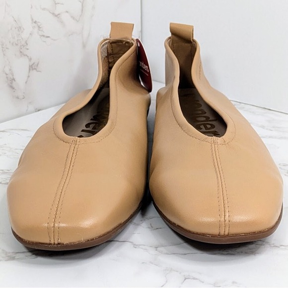 NEW Wonders Women's A-8661 Sand Tan Leather Dress Flat Size 10 - Picture 4 of 12